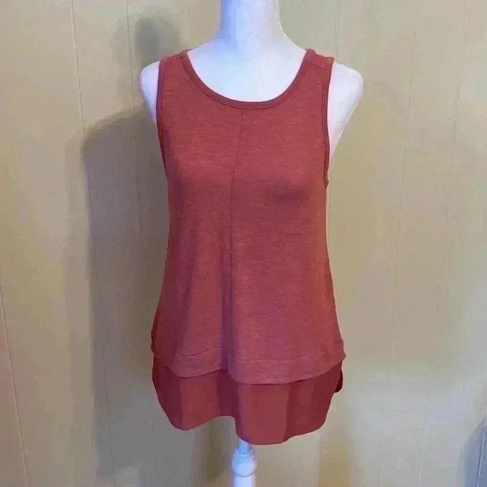 J. Crew Sleeveless Dressy Tank with Keyhole Opening, Rose colored in XS.